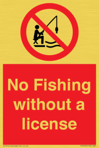 No Fishing without a license